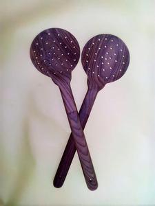 Cuchara de madera de aspecto simple, accesorio decorativo - Product Image 6