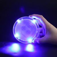 Sous-verre LED lumineux GFLAI avec minuteur, multicolore et clignotant, avec rappel intelligent de la boisson pour la décoration de bars, discothèques et fêtes