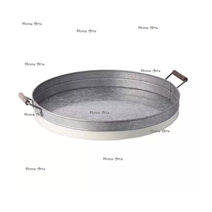 Plateau de service alimentaire galvanisé de qualité supérieure, design classique, taille personnalisée, plateau de service pour thé et café à bas prix - Product Image 6