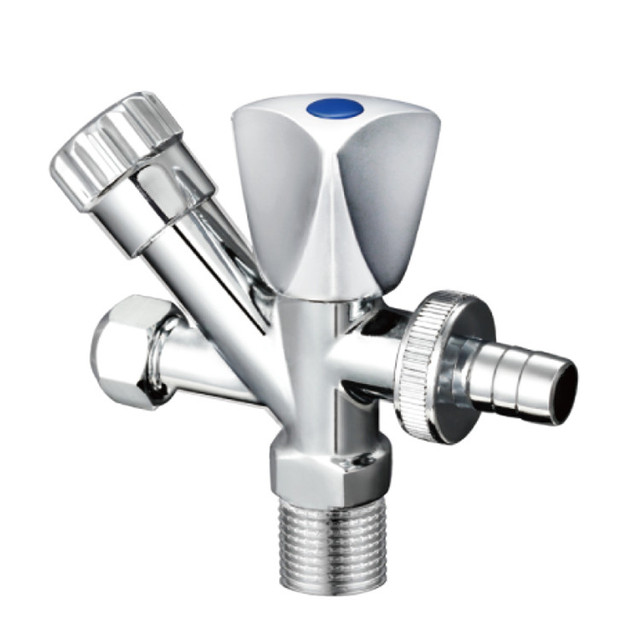 Avonflow Manual Chrome Finish Brass Angle Stop Valve for Toilet Water Control 1/2"-3/4" Port Size