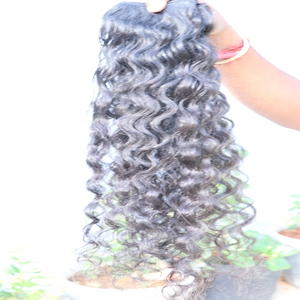 Paquetes de cabello rizado de primavera Natural Remy de alta calidad 100%, precio al por mayor, extensión de cabello humano crudo indio Popular, trama única - Product Image 1