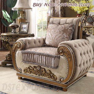 Italian Handmade Wooden Living Sofa Set Luxury Italian Style Heavy Carved Living Room Sofa Wooden Crafted Living Room Furniture - Product Image 2