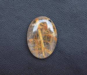 ควอตซ์ไหมทองธรรมชาติ Cabochon ผสมรูปร่างคุณภาพสูงไหมทอง - Product Image 2