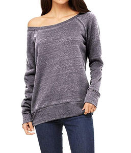 350 GSM Bella toile éponge polaire large col sweat (7501) femmes encolure dégagée sweats et sweats à capuche - Product Image 2