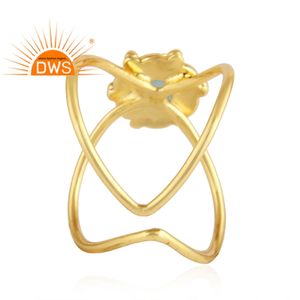 Pierre précieuse naturelle en Apatite, lot de 10 pièces, fait à la main, plaqué or jaune, argent, vente en gros - Product Image 3