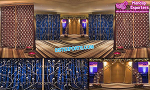 เชิงเทียนโลหะประกายสำหรับตกแต่งงานแต่งงานเทียนเวทีงานแต่งงานที่สง่างามกลับ-ผนังซื้อผนังเทียนที่สวยงามสำหรับงานแต่งงาน - Product Image 4