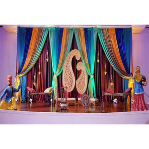 Punjabi Theme <b>Mehndi</b> Stage With Statues Latest Punjabi Wedding Stage Decor New Punjabi Wedding Theme Stage <b>Decoration</b> USA - Product Image 1