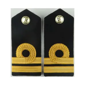 Royal uniform curl Shoulder Boards 3 bars 10 mm epaulets general officer equipment rank for custom uniform