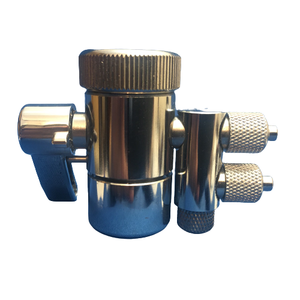 Vanne de dérivation en acier inoxydable bleu de 1/4 pouce, adaptateur de filtre à eau bidirectionnel pour usage domestique - Product Image 2