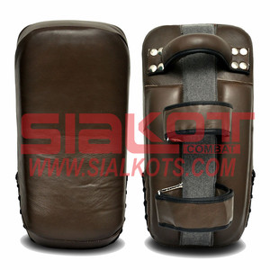 Genuine Leather curved Muay Thai boxing kicking pad for competition - Product Image 1