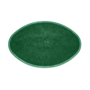 Tapete de chão da máquina de venda quente feita antiderrapante, tapete de chão em forma oval verde, borracha natural adequada para todos os lugares