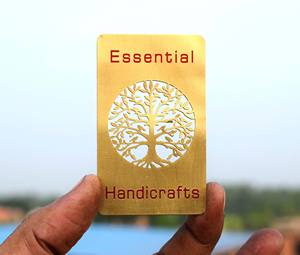 Cartes de Visite Personnalisées en Laiton Gravé de Qualité Exquise, Plaque Signalétique en Acier Inoxydable, Style Blanc Sculpté, Cadeau d'Artisanat d'Affaires - Product Image 3