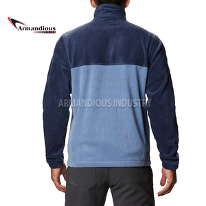 Dernière veste en polaire décontractée de créateur pour hommes, col montant d'hiver avec fermeture à glissière, teinture unie, service OEM disponible - Product Image 4