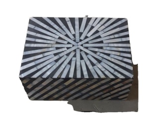 Caja Rectangular con incrustaciones de hueso decorativas hechas a mano ecológicas, caja de regalo de resina con incrustaciones de hueso, almacenamiento de joyería decorativa, caja con incrustaciones de hueso - Product Image 2