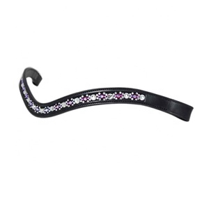 Bandas de caballo acolchadas de cuero con incrustaciones de canal vacío. - Product Image 1