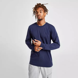 Sudaderas de manga larga con cuello personalizado para hombre, Jersey de punto, patrón sólido, técnica lavada, respetuoso con el medio ambiente, transpirable para exteriores - Product Image 4