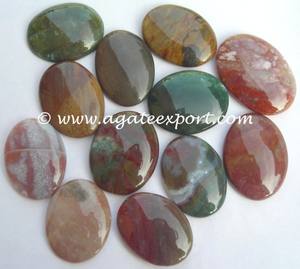 Cabochons ovales en jaspe fantaisie Pierres précieuses de guérison Cabochons ovales - Product Image 2