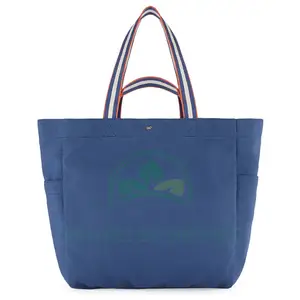 定制设计顶级品质帆布棉手提袋购物袋购物袋带标志印花帆布手提袋
