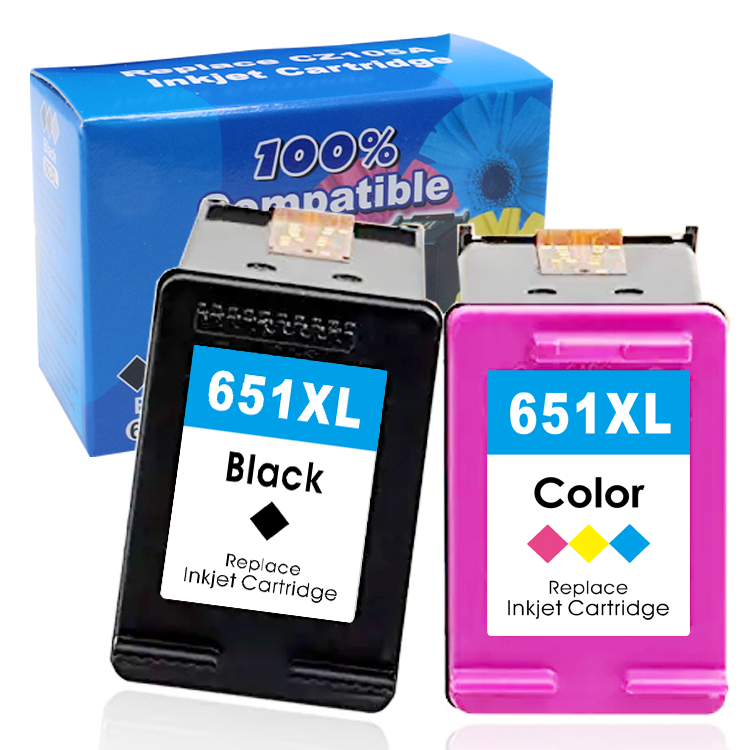 プリンター用の互換性のあるマルチパックHP 651 XLインクカートリッジ