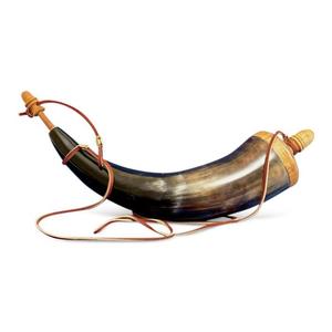 Tapa de cuero con bocina de polvo y tapa de madera, soporte de cinturón de cuero para artículos de fiesta, oferta - Product Image 3