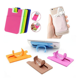 Soporte de tarjeta de teléfono móvil de silicona con logotipo impreso personalizado - Product Image 3