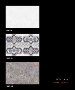 Azulejo de cerámica de inyección de tinta digital 3D para pared de baño 30x45cm - Product Image 1