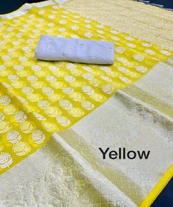 Latest Designer Kanchipuram Silk <b>Saree</b> Banarasi Cotton Linen Wedding Parties Ladies' Wear Wholesaler Garment Fancy Model Number - Product Image 3