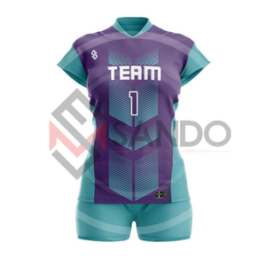 ชุดยูนิฟอร์มวอลเลย์บอลขายส่งสำหรับผู้หญิง รับสกรีนโลโก้ ชุดกีฬาโพลีเอสเตอร์ - Product Image 1