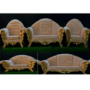 Royal musman móveis de palco walima, conjunto de sofá de couro de marca com canya, palco de casamento, evento de casamento, móveis com tufped de couro