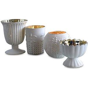 แก้วกลมที่น่าตื่นตาตื่นใจไฟชาบ้านและสวนแก้วตกแต่งที่น่าตื่นตาตื่นใจVOTIVEแก้วสำเร็จรูปสีขาว - Product Image 3