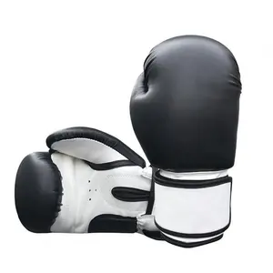 Boxing Gloves Leather Training Fight Fitness Sparring MMA Muay Thai