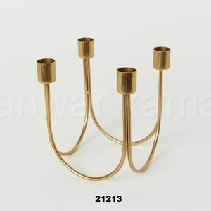 เชิงเทียนทองเหลืองที่วางเสา4แขนสำหรับตกแต่งบ้านงานแต่งงานและอีเวนต์ - Product Image 1