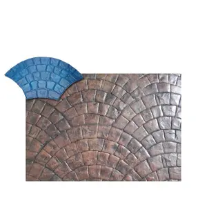 Belle en plastique décoratif motif moules pour béton brillant pavé estampillé tapis