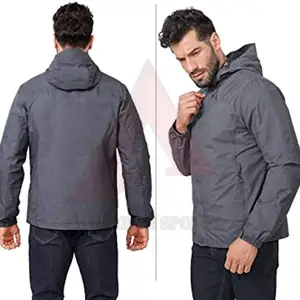 Chaqueta de invierno para hombre, chaqueta gruesa y cálida de manga larga, cortavientos reflectante de poliéster personalizado