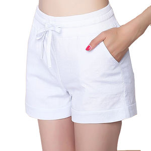 2021 été nouvelle mode respirant grande taille femmes Shorts décontracté taille moyenne Polyester Micro maille rue Shorts - Product Image 1