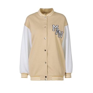 Venta al por mayor Streetwear cuero manga béisbol Letterman personalizado Varsity chaqueta para los hombres Casual cremallera chaqueta tejida chaqueta de trabajo - Product Image 1