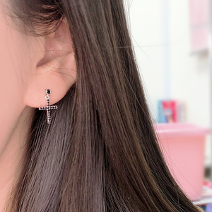 Boucles d'oreilles pendantes en argent sterling 925 de haute qualité avec zircon pour anniversaire - Product Image 2