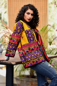 Chaqueta Tribal Bohemia Bordada con Espejo, Estilo Boho Gitano, Chaqueta con Bordado Kutch, Chaqueta y Abrigo al por Mayor, Éxito de Ventas 2022 - Product Image 2