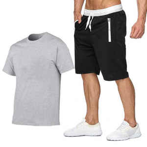 Hot Selling Casual Twin Wear Fashion T-Shirt Half Sleeve Custom Logo Spring Jogging <b>Shorts</b> Wholesale Active Bottoms for Clothes - Product Image 1