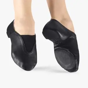 黑色皮革爵士舞鞋带爵士舞鞋男女男孩女孩专业工厂制造