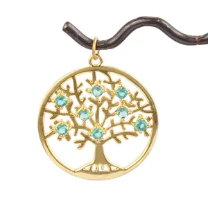 Connecteurs de boucles d'oreille à boucle unique en forme d'arbre, cercle en filiforme, bleu turquoise, design en filigrane, à monter soi-même, nouvelle tendance - Product Image 1