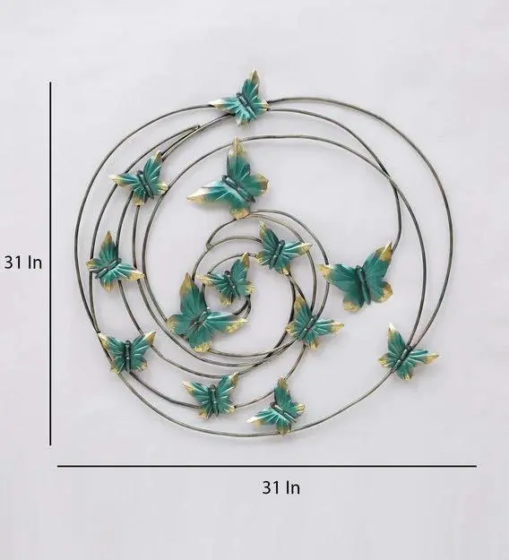 Antique SPIRAL BUTTERFLY design hanging modern home wall decoration metal best quality handcraft eco junglee Animal theme WALL