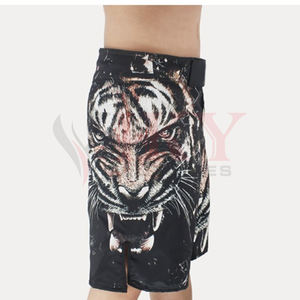 Pantalones cortos MMA logotipo personalizado alta calidad diseño personalizado pantalones cortos MMA cómodo poliéster sublimación hombres Muay Thai Karate boxeo adulto - Product Image 2