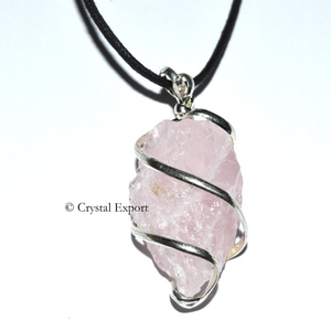 Mejor Valor de cuarzo rosa duro de colgantes: Rosa de cuarzo en bruto de colgantes para la venta - Product Image 1
