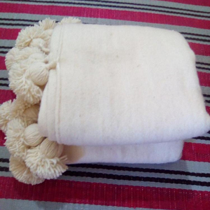 Moroccan Blankets.<b>Pompom</b> Blanket - Product Image 1