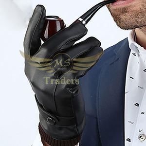 Gants de moto unisexes antidérapants pour hommes, en cuir, taille parfaite, à la mode, écran tactile pour doigts chauds, de haute qualité - Product Image 6