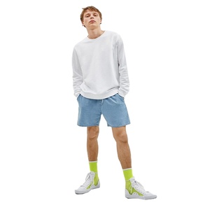 Chemises en coton à manches longues pour hommes, taille élastique, short-couleur personnalisée pour hommes - Product Image 1