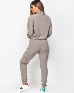 Tùy Chỉnh Thời Trang Tracksuit Cho Ladies Thiết Kế Mới Nhất Đồng Bằng Chạy Bộ Bộ Hai Mảnh Mồ Hôi Phù Hợp Với Phụ Nữ Giá Rẻ Bán Buôn - Product Image 3