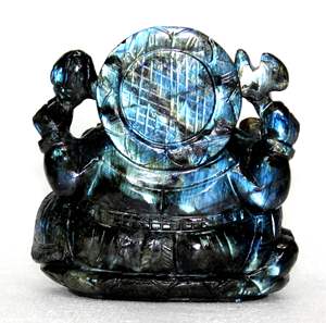 ประติมากรรมแกะสลักพระพิฆเนศหินธรรมชาติบำบัดคริสตัลหินธรรมชาติมีทุกขนาด - Product Image 4