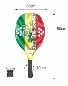 ไม้เทนนิสชายหาดและไม้พาเดลแบบสั่งทำพิเศษ พร้อมโลโก้คาร์บอนไฟเบอร์แก้วหลากสี น้ำหนัก 310-330 กรัม ความยาว 50 ซม. - Product Image 4